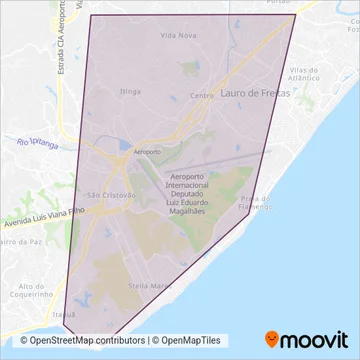 Coopelotação - Coop. Tranp. Lotação de SSA e Rg. Metropolita coverage area map