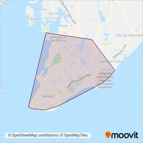 Plataforma coverage area map