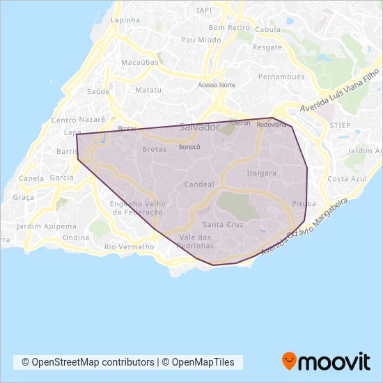 BRT Salvador coverage area map