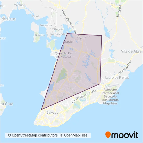 Expresso Metropolitano coverage area map