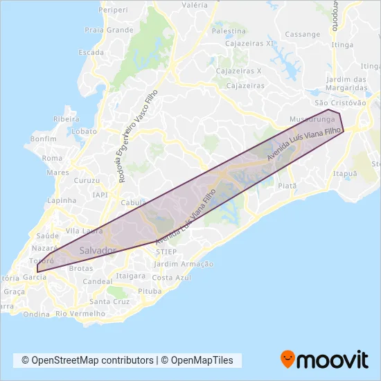 Prefeitura de Salvador coverage area map