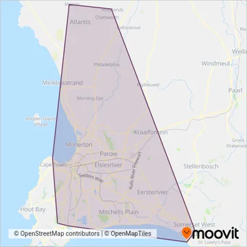 Golden Arrow coverage area map
