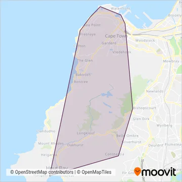 City Sightseeing Cpt coverage area map