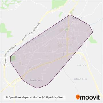 Santa Fe Trails coverage area map