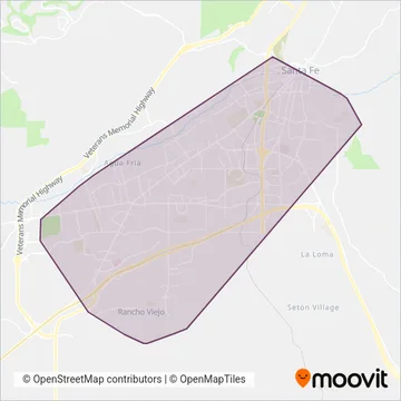 Santa Fe Trails coverage area map