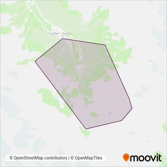 Area coperta dal servizio di Funivie Solda