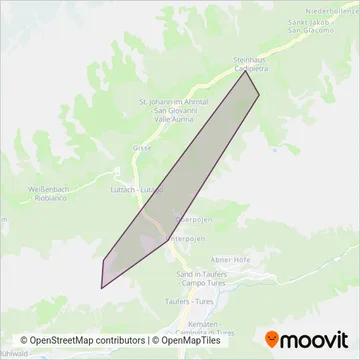 Skiworld Ahrntal coverage area map