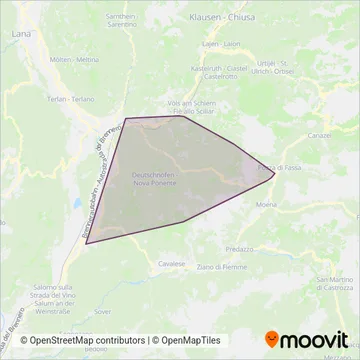 Consorzio Altoadige Autonoleggiatori coverage area map