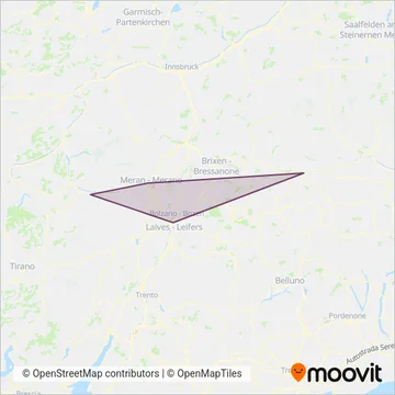 SAD Bahn (Rail) coverage area map