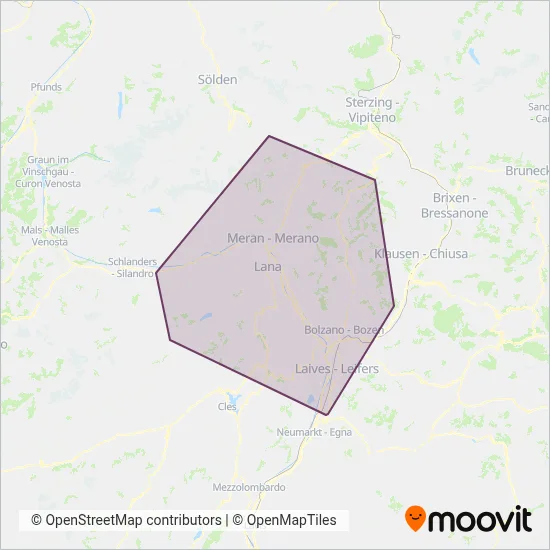 Area coperta dal servizio di SASA