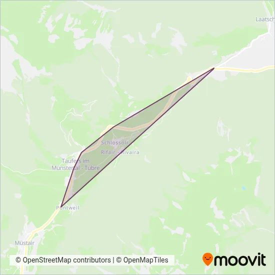 Area coperta dal servizio di Tiroler Linien Bus GmbH