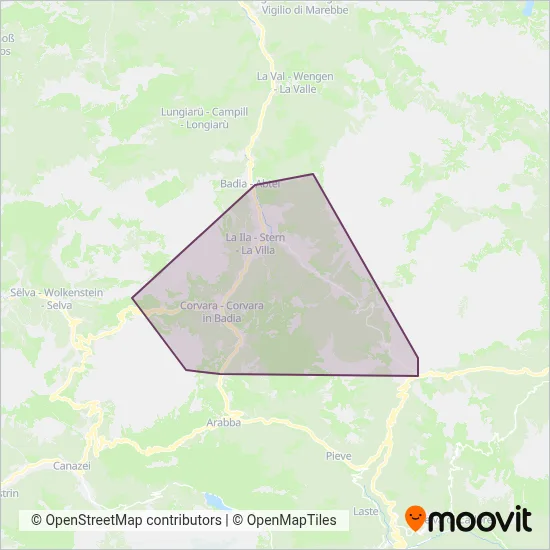 Area coperta dal servizio di Alta Badia Dolomites * Italy (Funivia)