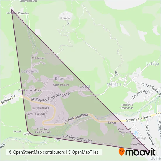 Area coperta dal servizio di Alta Badia Dolomites * Italy (Funicolare)