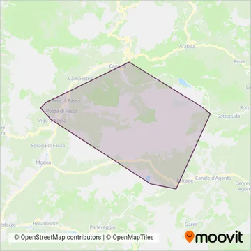 VAL DI FASSA Dolomites 🚠 coverage area map