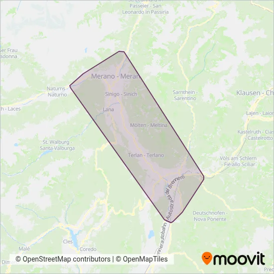 Area coperta dal servizio di SASA