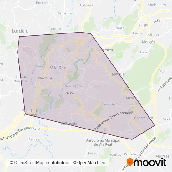 TUVR coverage area map