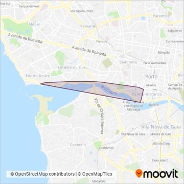 STCP (Tram) coverage area map