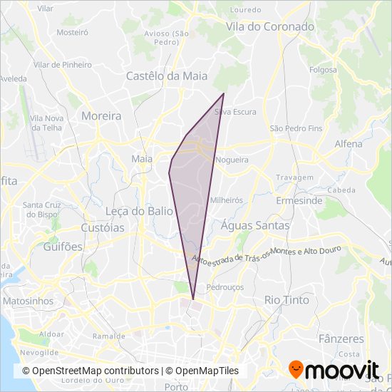 Área de cobertura no mapa do(a) A. Nogueira da Costa
