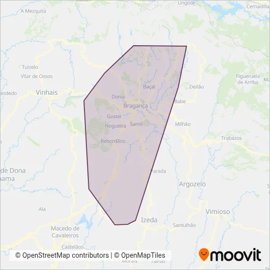 STUB coverage area map