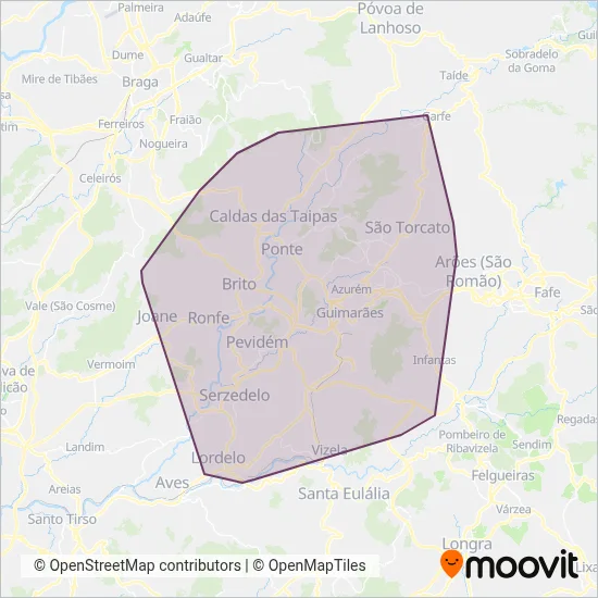 Guimabus coverage area map