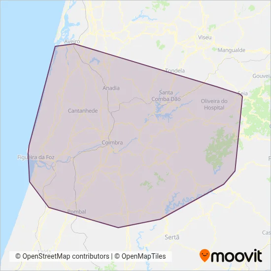 SiT - Região de Coimbra coverage area map