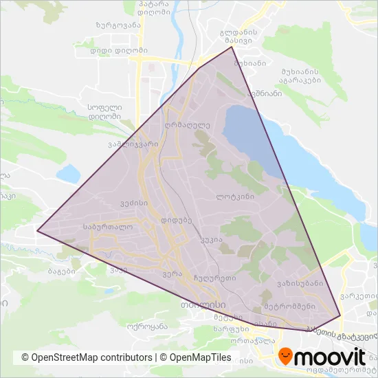 Tbilisi Transport Company (Subway) coverage area map