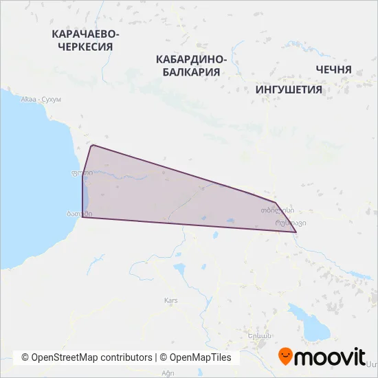 Georgian Railway coverage area map