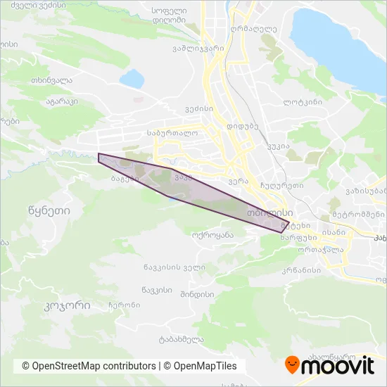Tbilisi Transport Company (Gondola) coverage area map