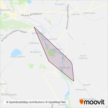 რუსთავის მუნიციპალური ტრანსპორტი coverage area map