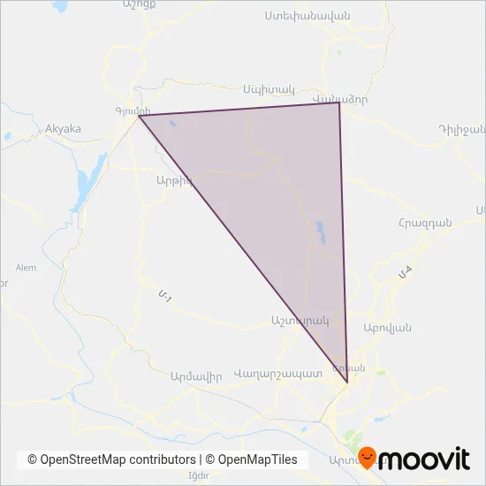 South Caucasus Railway coverage area map