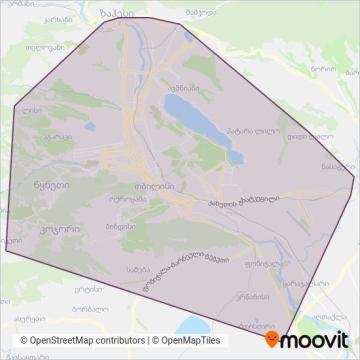 თბილისის სატრანსპორტო კომპანია (Bus) coverage area map