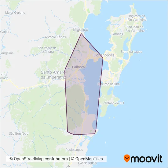 JOTUR (Palhoça) coverage area map