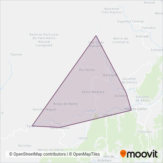 Biguaçu (Antônio Carlos) coverage area map