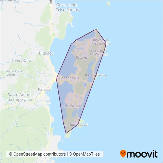Consórcio Fênix (Bus) coverage area map