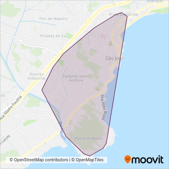 JOTUR São José coverage area map