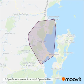 Biguaçu coverage area map