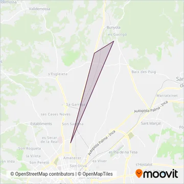 Autocares Rafael Nadal coverage area map