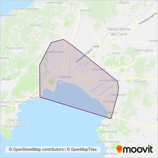 EMT Palma coverage area map