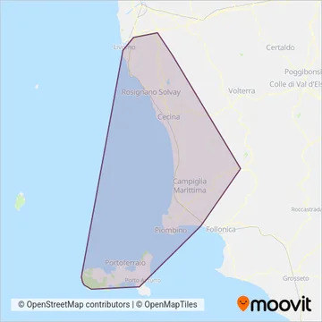 Autolinee Toscane coverage area map