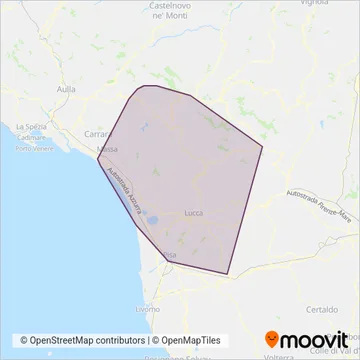 Autolinee Toscane coverage area map