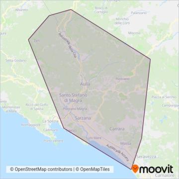 Autolinee Toscane coverage area map