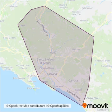 Autolinee Toscane coverage area map