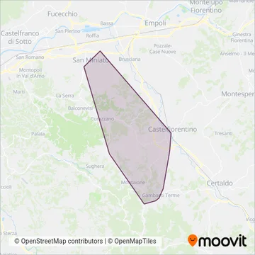 Renieri Bus s.n.c. coverage area map