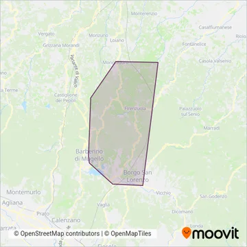 Autolinee Toscane coverage area map