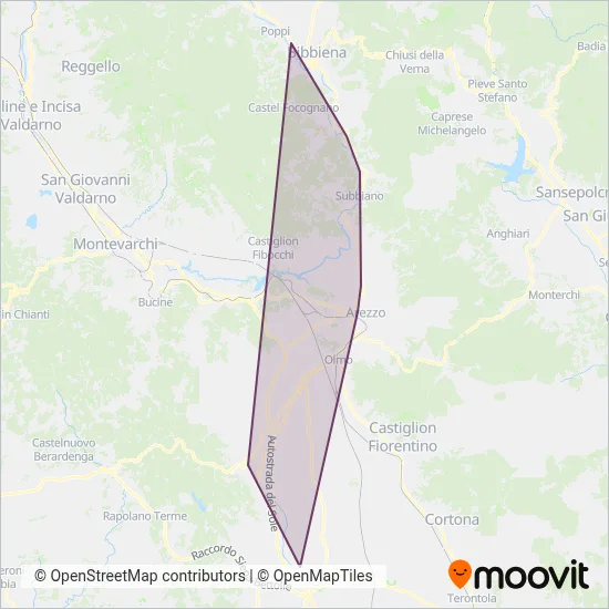 Area coperta dal servizio di T.F.T. S.p.A.