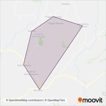 Grosseto e provincia - Autolinee Toscane coverage area map