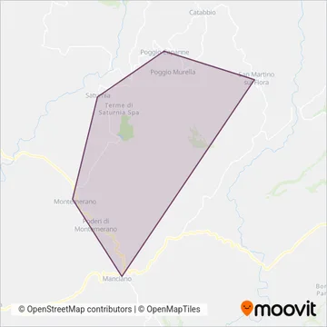 Grosseto e provincia - Autolinee Toscane coverage area map