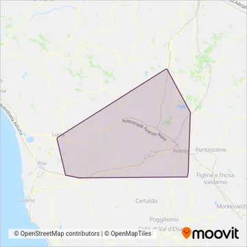 Prato e provincia - Autolinee Toscane coverage area map