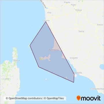Toremar coverage area map