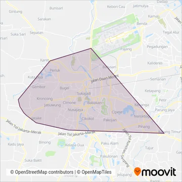 Trans Tangerang coverage area map